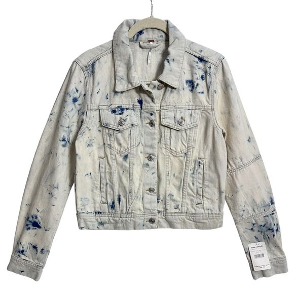 FREE PEOPLE Rumors Denim Jacket Size SMALL - Picture 4 of 16